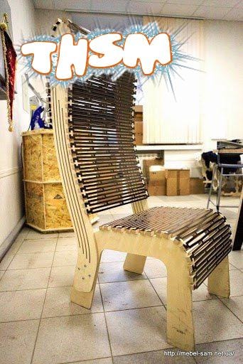 Laser Cut Live Hinge Chair DXF File Free Download - 3axis.co