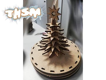 Laser Cut Christmas Tree 3mm Plywood SVG File Free Download - 3axis.co