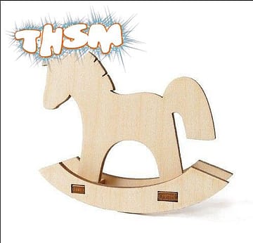 Laser Cut Wooden Rocking Horse Free Vector