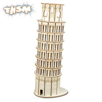 Laser Cut Leaning Tower Of Pisa 3d Wooden Puzzle Constructor Kit PDF File