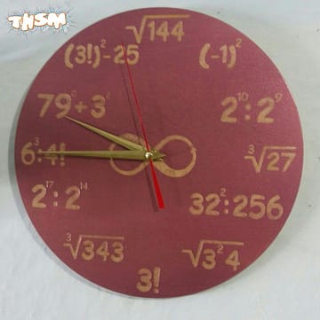 Laser Cut Math Wall Clock Free Vector