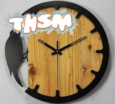 Laser Cut Woodpecker Wall Clock Free Vector cdr Download - 3axis.co
