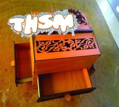 Laser Cut Fancy Box with Drawers PDF File