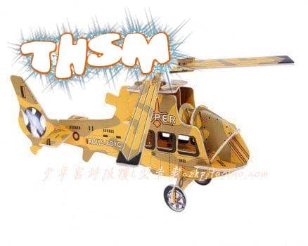 Laser Cut 3D Puzzle Helicopter Template PDF File Free Download - 3axis.co