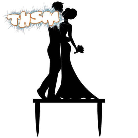 Laser Cut Wedding Cake Topper Bride And Groom Silhouette Cake Decorations Free Vector