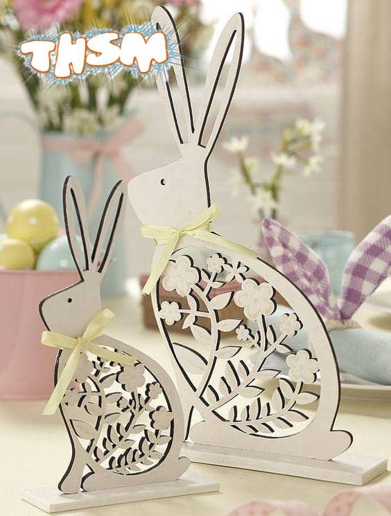 Laser Cut Easter Bunny Decoration