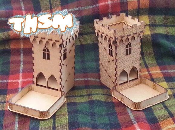 Laser Cut Wooden Dice Tower Template Free Vector