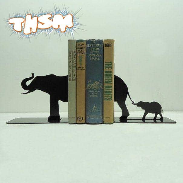 Laser Cut Elephant Family Book Holder Free Vector cdr Download - 3axis.co