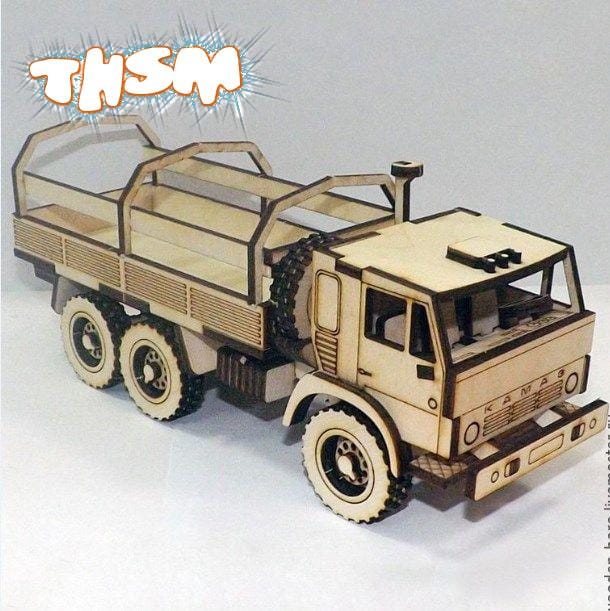 Laser Cut Kamaz Truck Free Vector cdr Download - 3axis.co