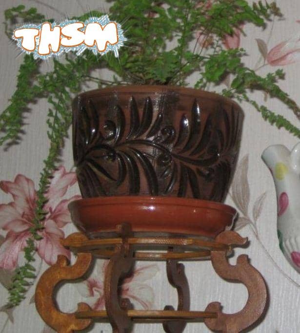 Laser Cut Flower Pot Stand Decorative Plant Stand Free Vector