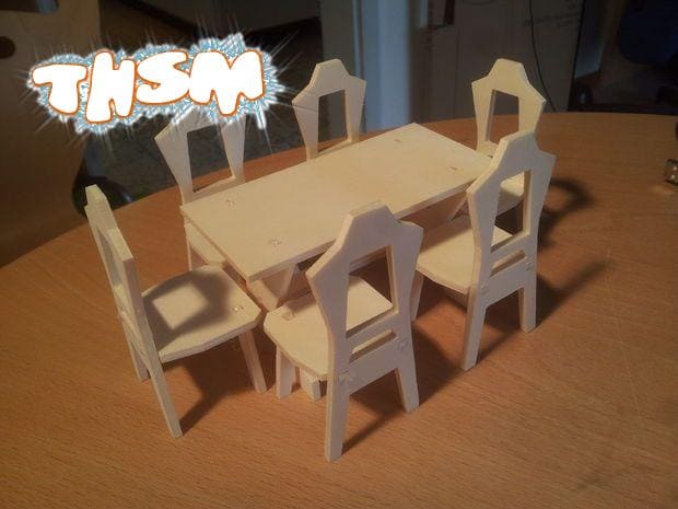 Table and Chair DXF File
