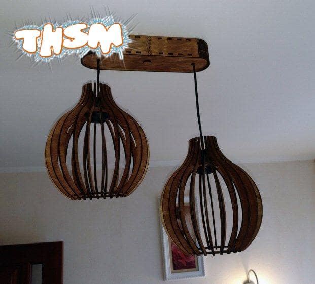 Laser Cut Decorative Ceiling Lamp Template Free Vector