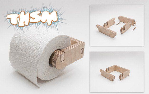 Toilet Roll Holder Laser Cut Free Vector cdr Download - 3axis.co