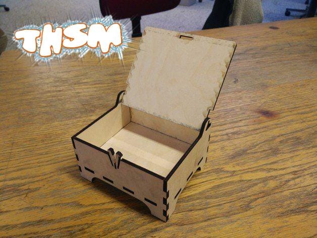 Box with Lid Laser Cut Free Vector cdr Download - 3axis.co