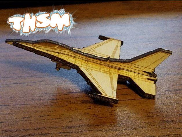 Laser Cut F-16 Fighting Falcon 3mm SVG File Free Download - 3axis.co
