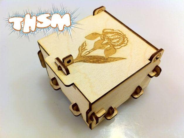 Laser Cut Pinned Box DXF File Free Download - 3axis.co