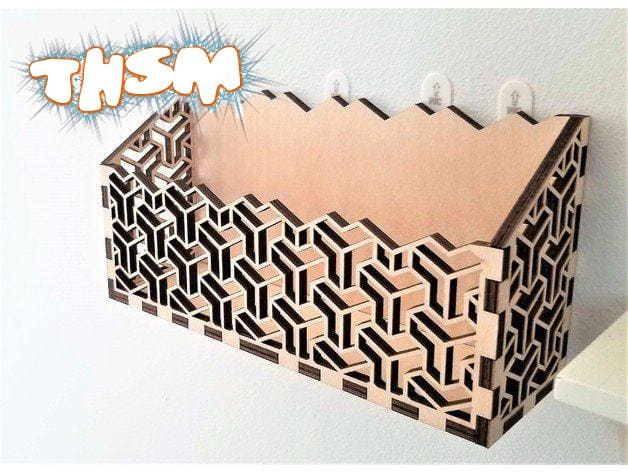 Letter Holder, Mail Holder Laser Cut Template DWG File Free Download - 3axis.co