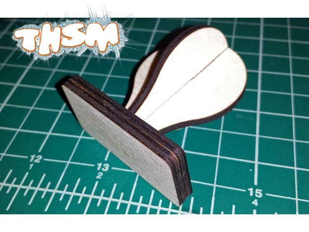 Laser Cut Stamp Handle DXF File Free Download - 3axis.co