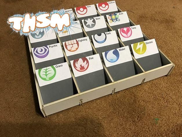 Trading Card Sorting Box DXF File Free Download - 3axis.co