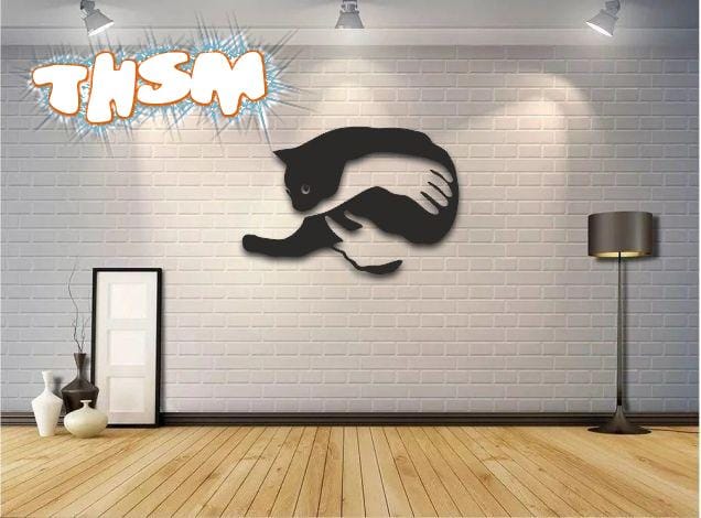 Laser Cut Cat Wall Art Free Vector