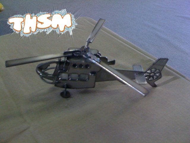 Laser Cut Helicopter 3D Model Free Vector