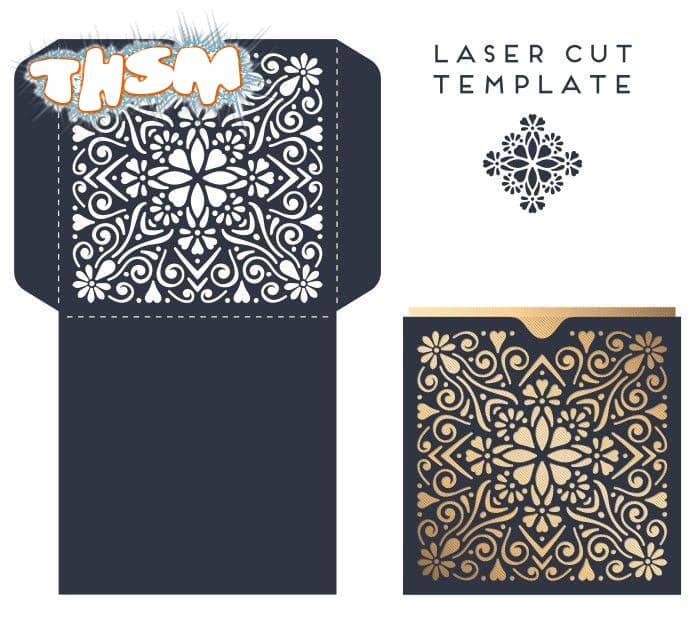 Laser Cut Wedding Invitation Card Design Template Free Vector