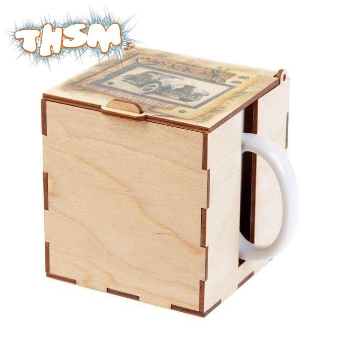 Laser Cut Christmas Gift Box For Mug 3mm Free Vector