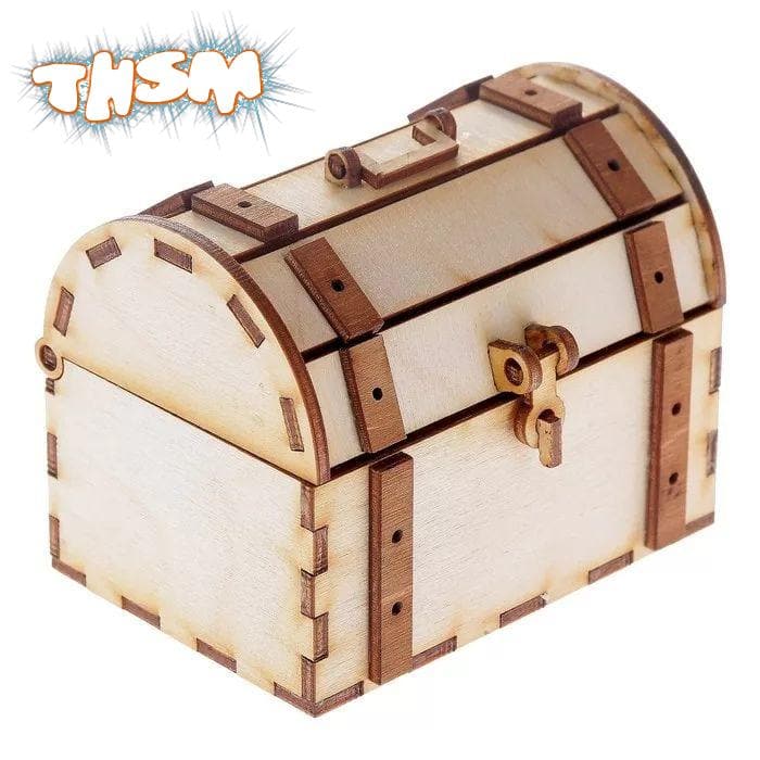 Laser Cut Wooden Chest With Lock And Hook Template Free Vector