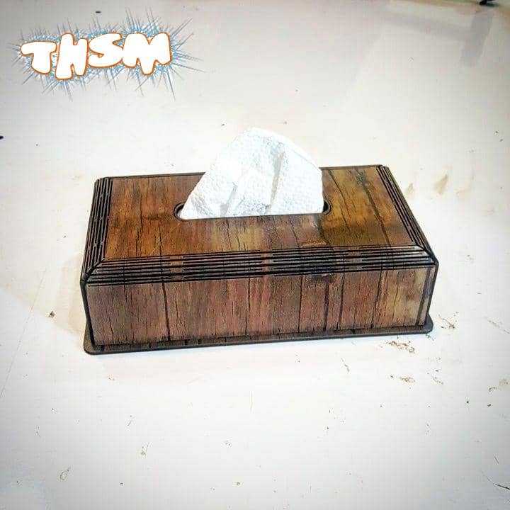 Laser Cut Wood Tissue Box Cover Holder Free Vector