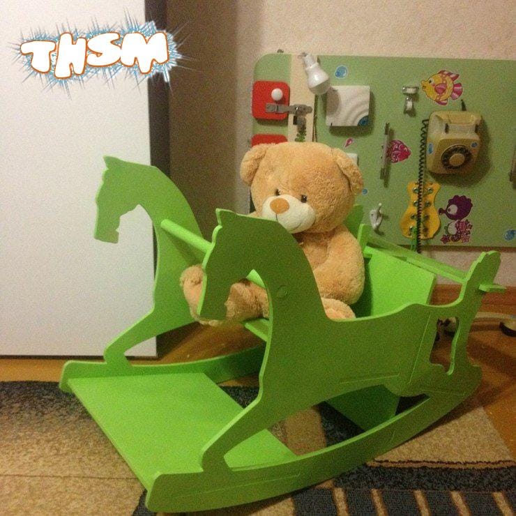 Laser Cut Baby Kids Rocking Horse Chair 10mm Free Vector