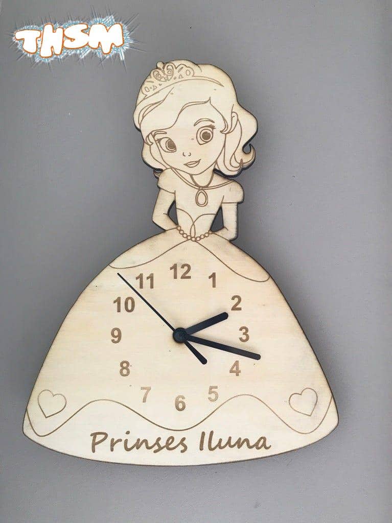 Laser Cut Princess Clock SVG File