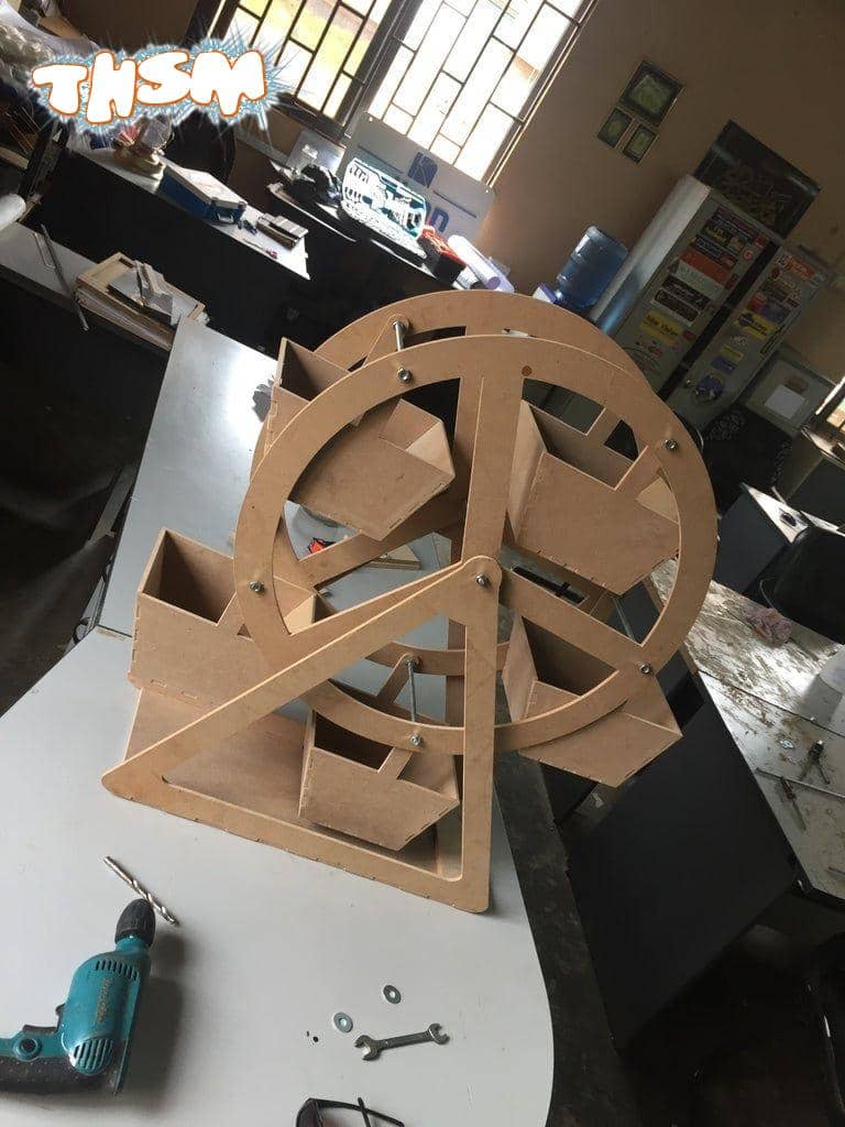 Laser Cut Ferris Wheel 3mm DXF File