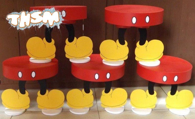 Laser Cut Mickey Mouse Cupcake Stand Free Vector