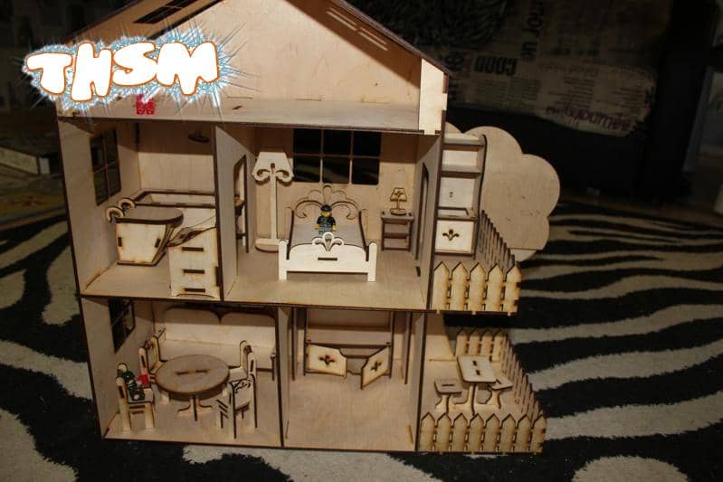 Laser Cut Dollhouse Kit 4Mm Template Free Vector cdr Download - 3axis.co