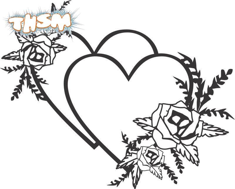 Laser Cut Engrave Two Hearts Valentines Day Decor Free Vector