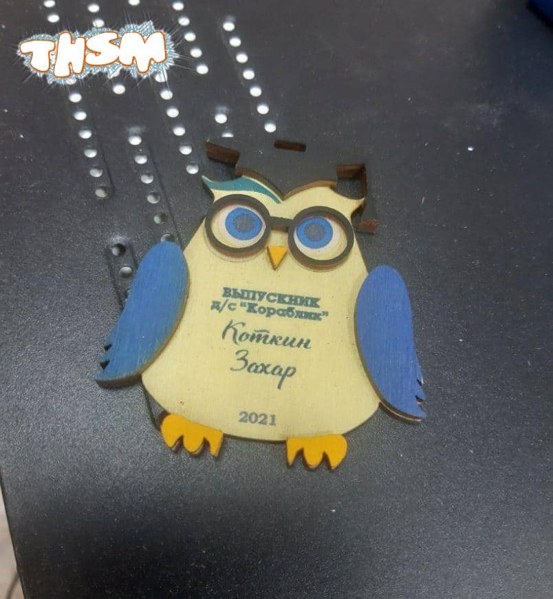Laser Cut Wooden Owl Awards Owl Child Medal Free Vector