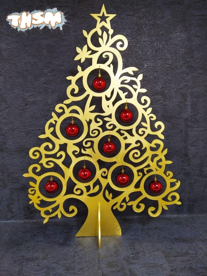 Laser Cut Christmas Ornament Tree Unique Christmas Decoration Free Vector