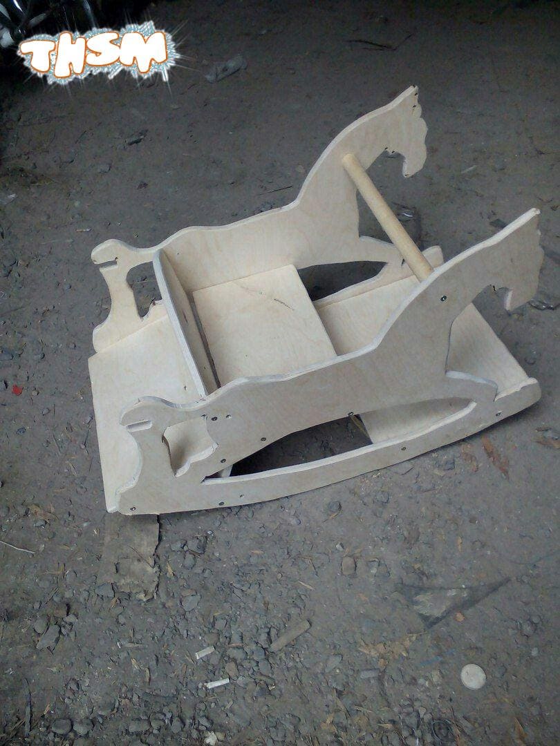 Laser Cut Rocking Horse Plywood 10mm Free Vector cdr Download - 3axis.co
