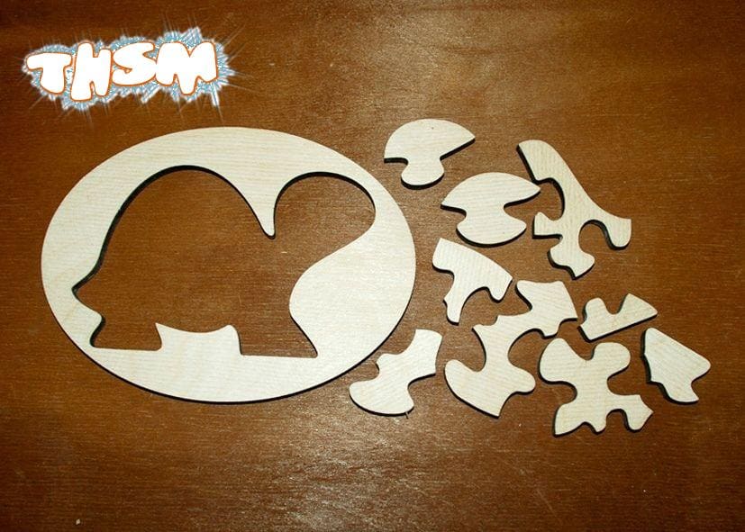 Laser Cut Turtle Jigsaw Puzzle Free Vector