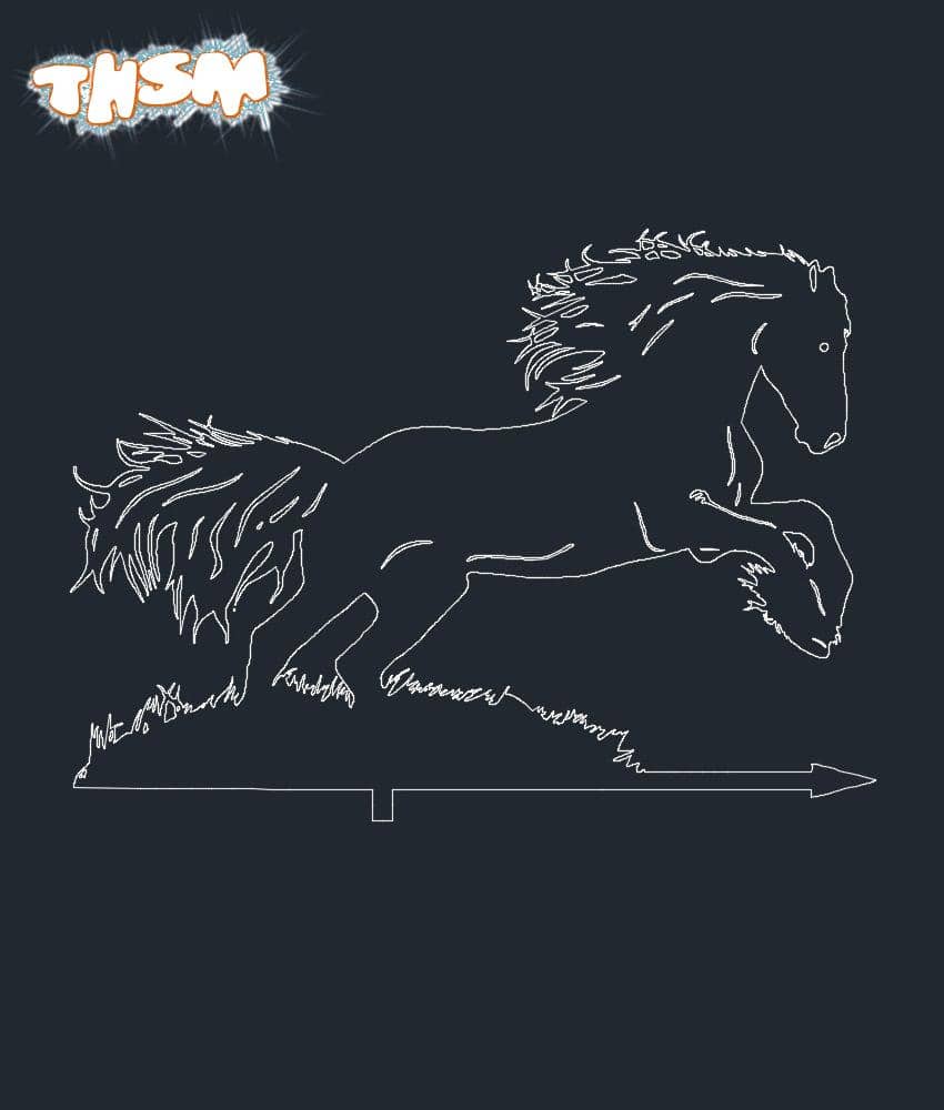 Horse Weathervane DXF File