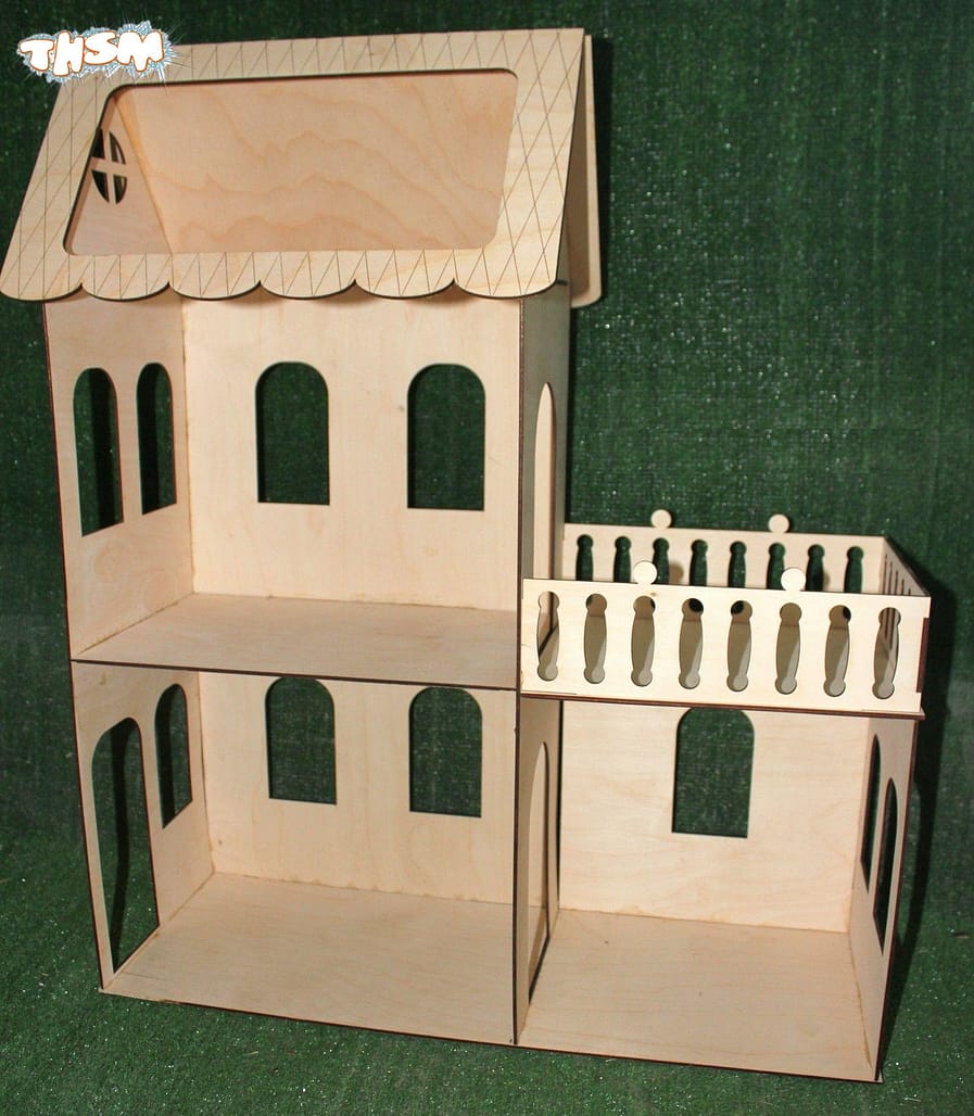 Laser Cut Simple Miniature Dollhouse Kit 3mm Free Vector