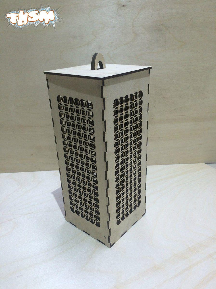 Laser Cut Wooden Night Light Box Lamp Free Vector