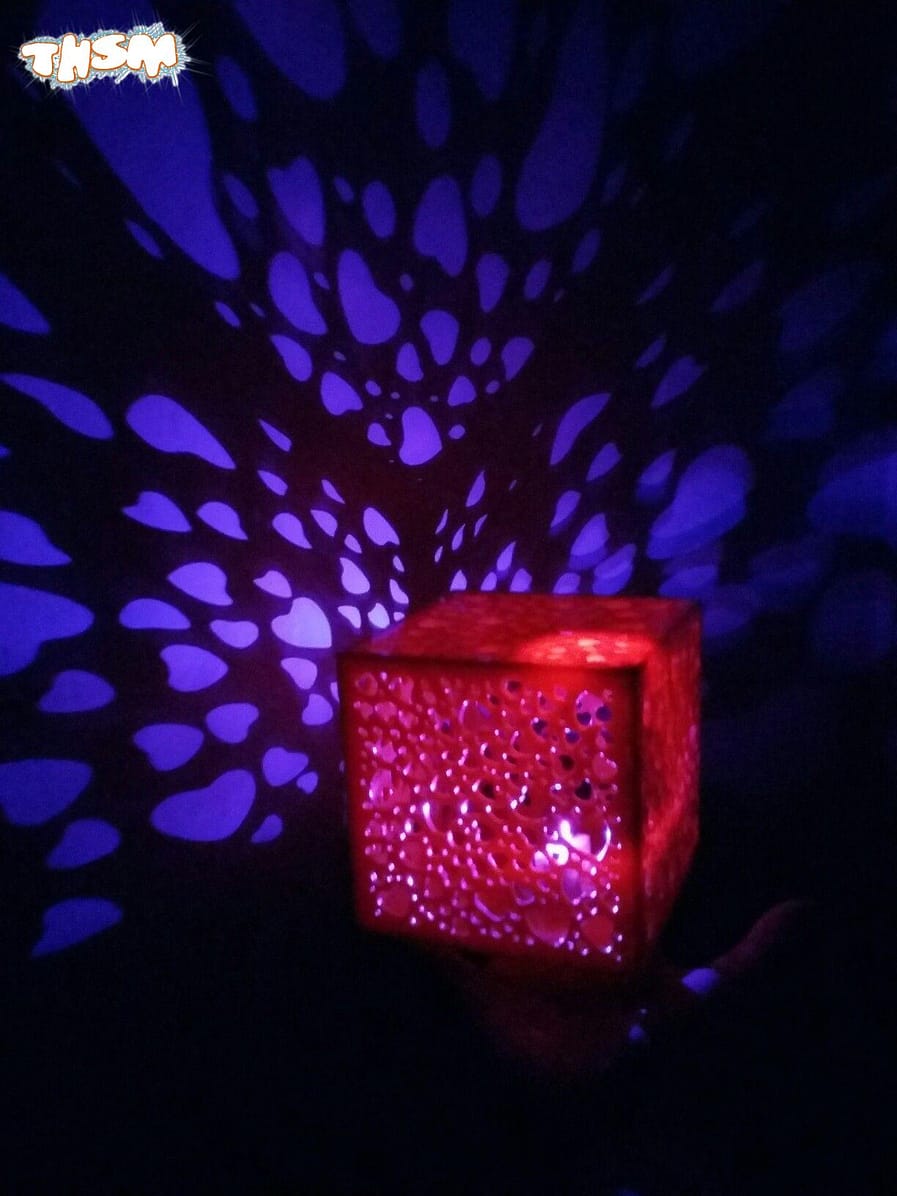 Laser Cut Cube Heart Night Light DXF File Free Download - 3axis.co