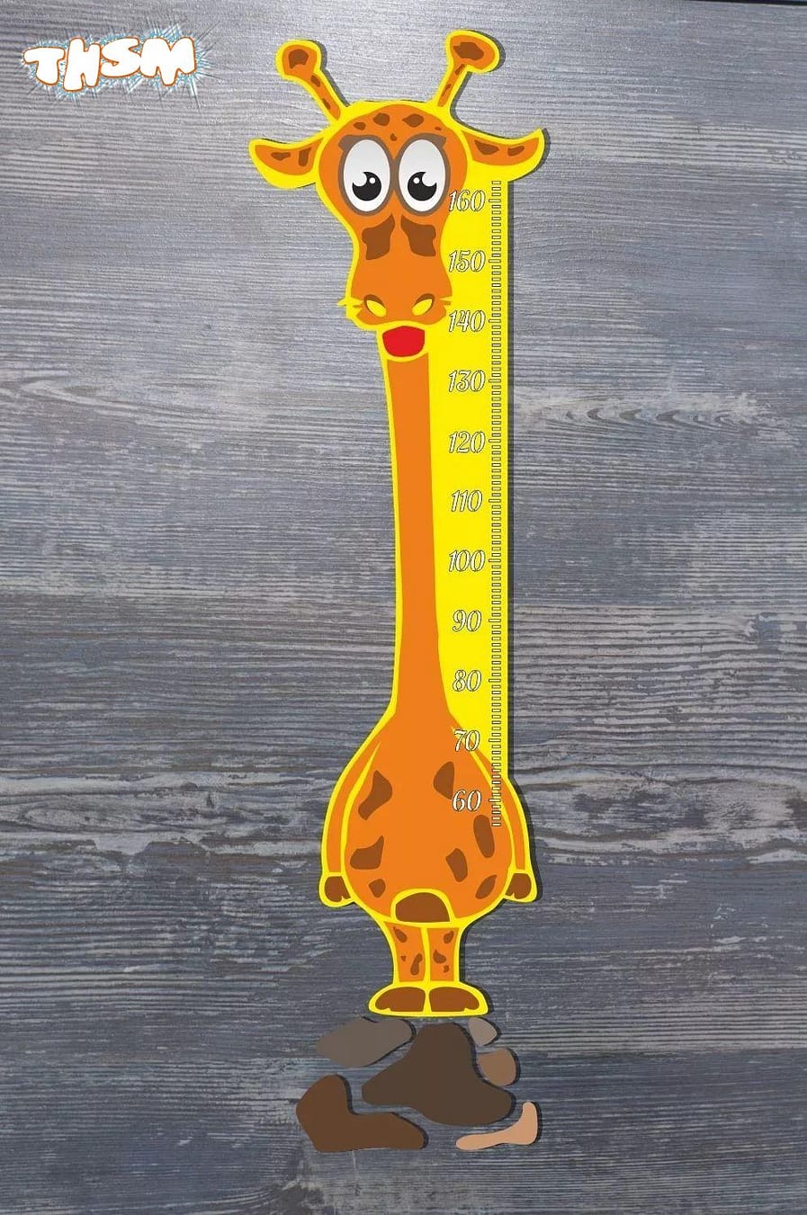 Laser Cut Child Height Meter Giraffe Template Free Vector