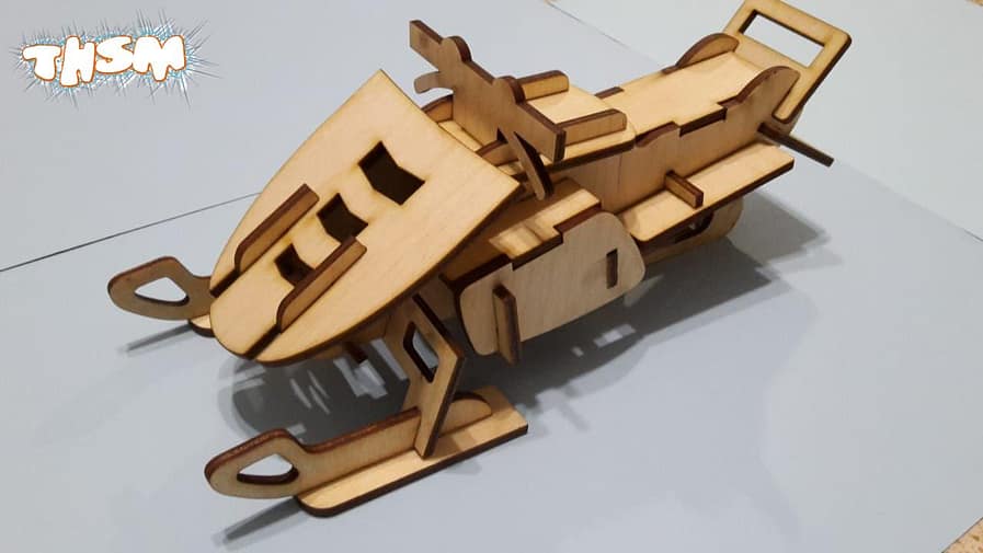 Laser Cut Plywood Snowmobile DXF File