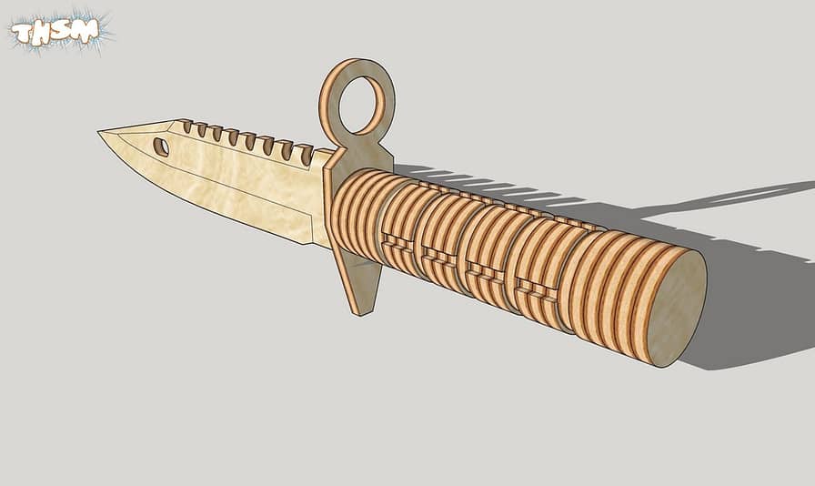 Laser Cut Wooden Knife Template Free Vector