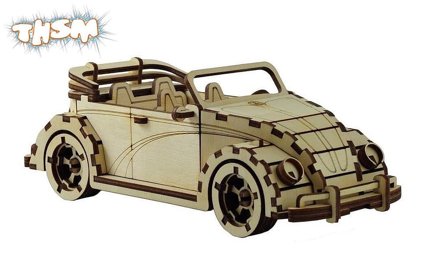 Laser Cut VW Fusca Cabriolet Free Vector cdr Download - 3axis.co