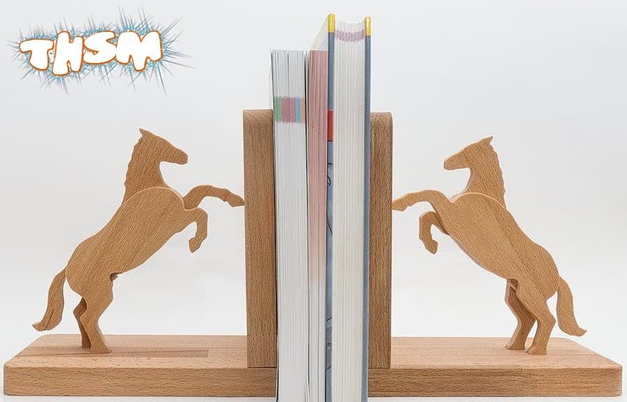 Laser Cut Horse Bookends DXF File