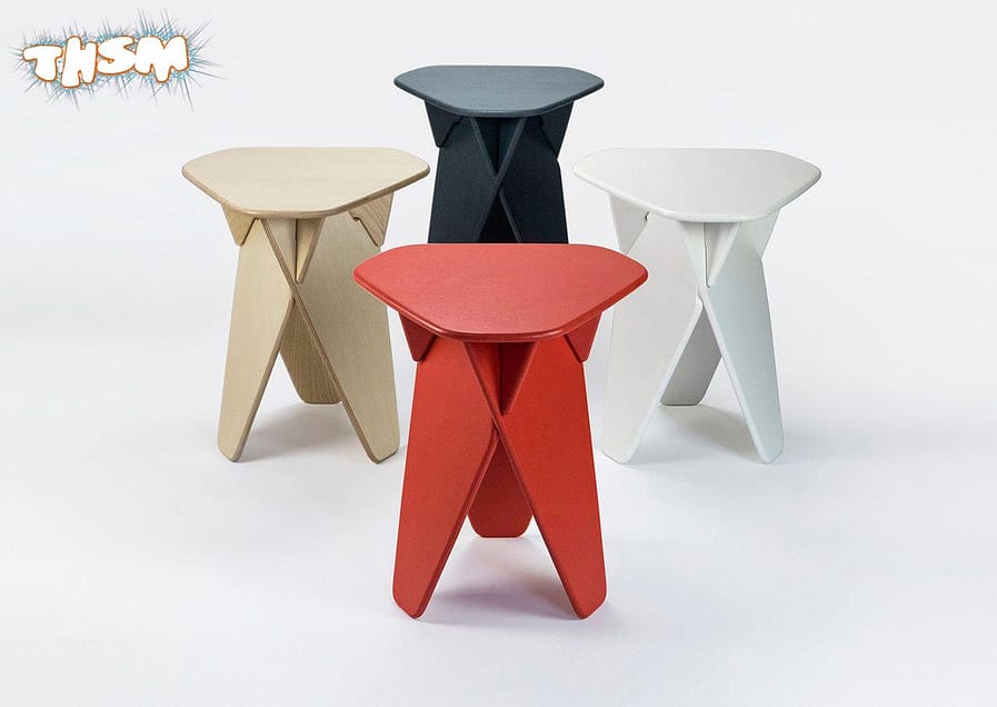 Laser Cut Modern Furniture Multi-purpose Stool Side Table Free Vector