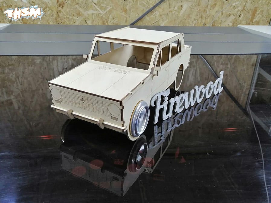 Laser Cut Car Model Beer Holder Free Vector
